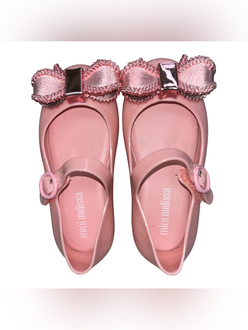 Girls Mini Melissa Sweet Love IV Mary Jane flats in Powder Pink | Size 8